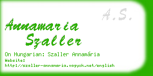 annamaria szaller business card