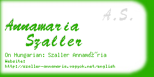 annamaria szaller business card